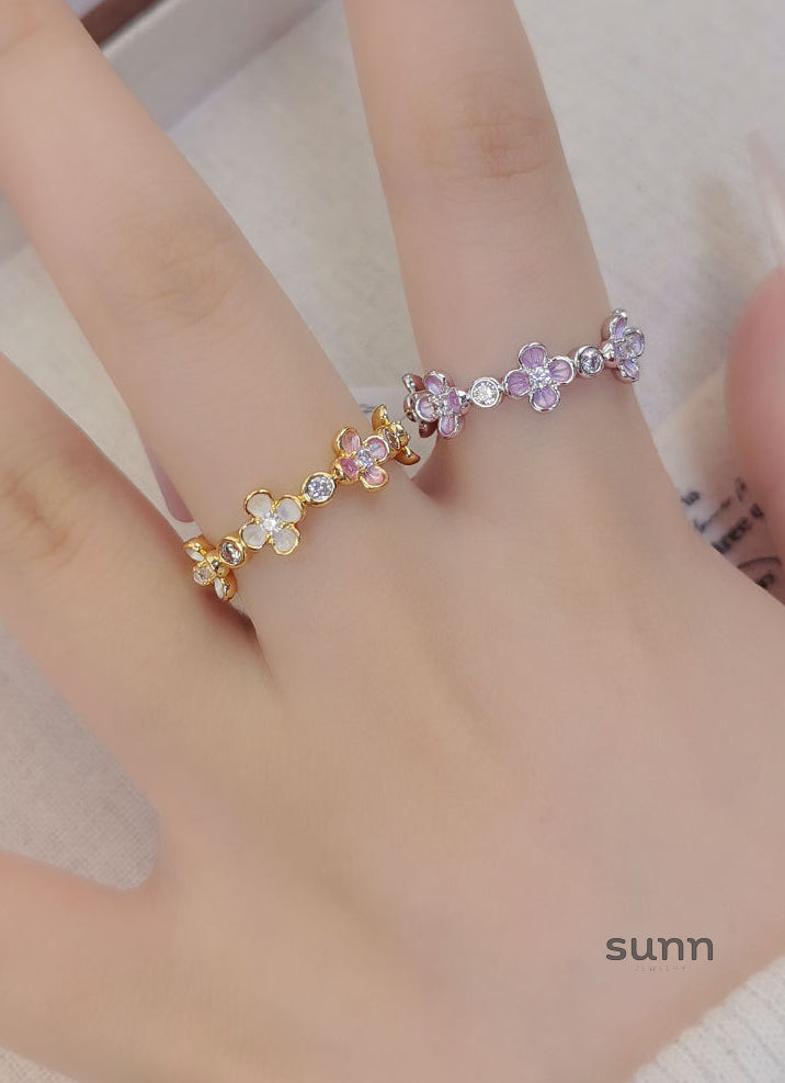 Simran Floral Enamel Ring [WMYINKSY]