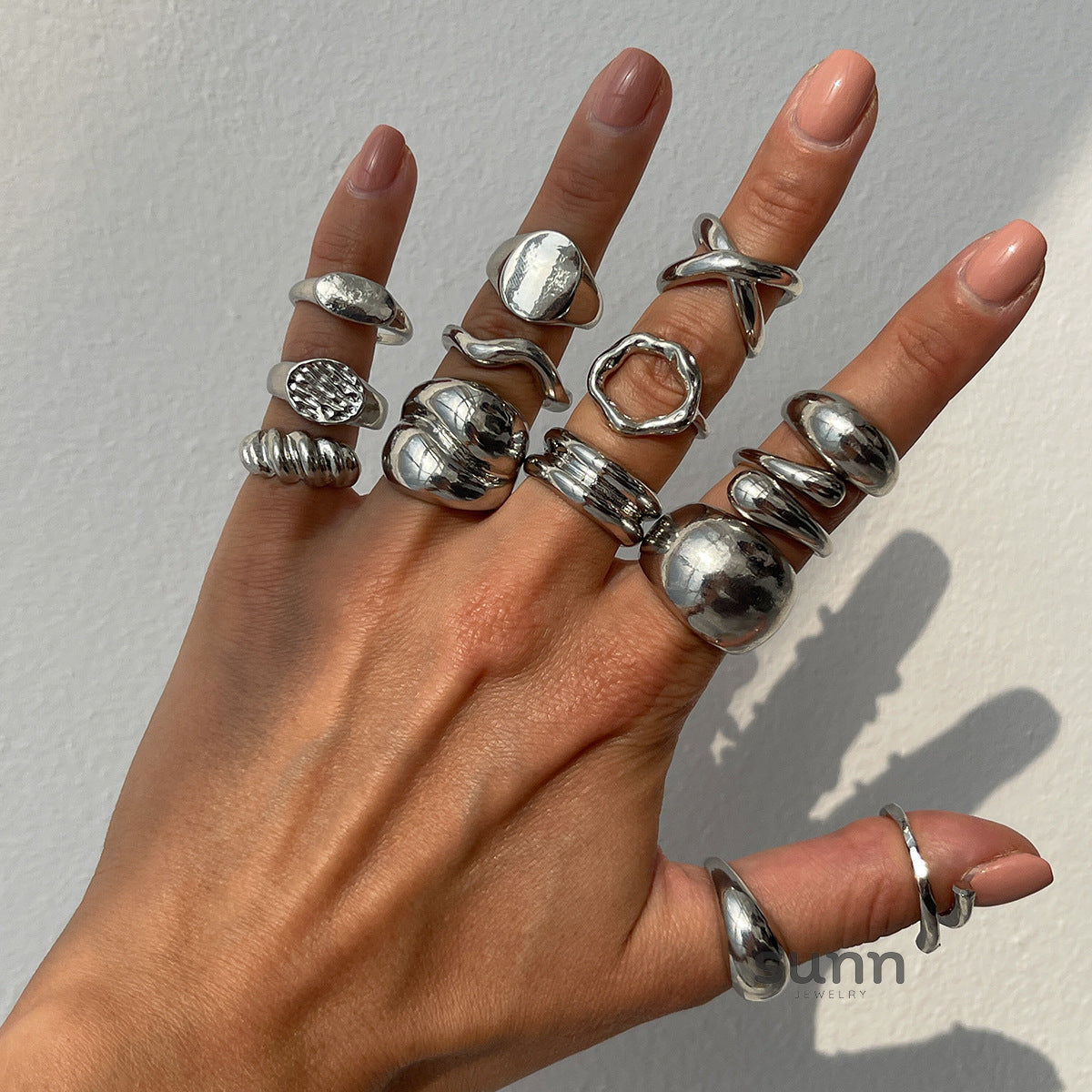 Siobhan Geometric Stack Ring [MHIK5ABM]