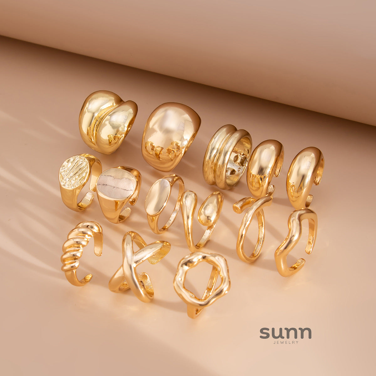Siobhan Geometric Stack Ring [9OOTZFZH]