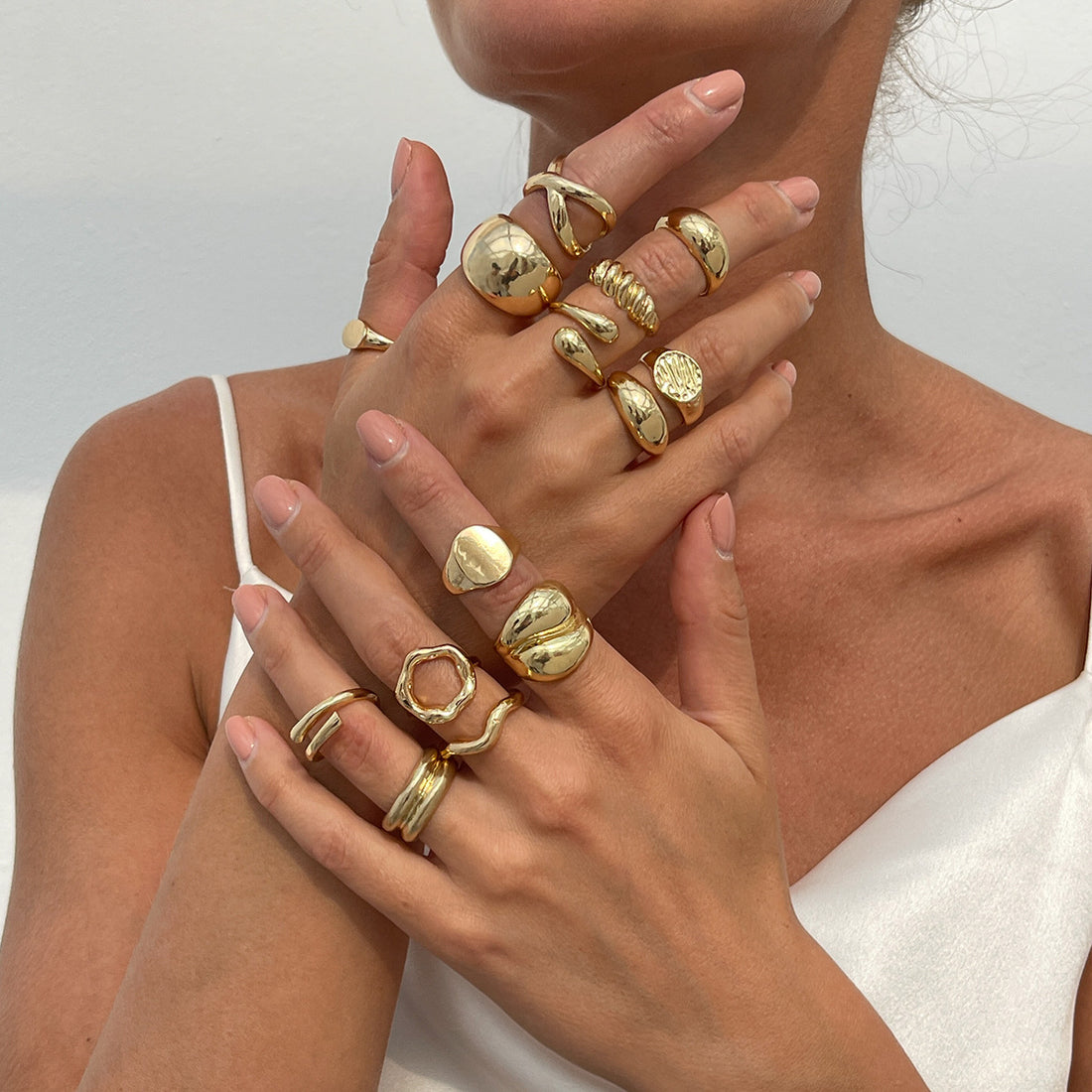 Siobhan Geometric Stack Ring [CPCTUWSL]