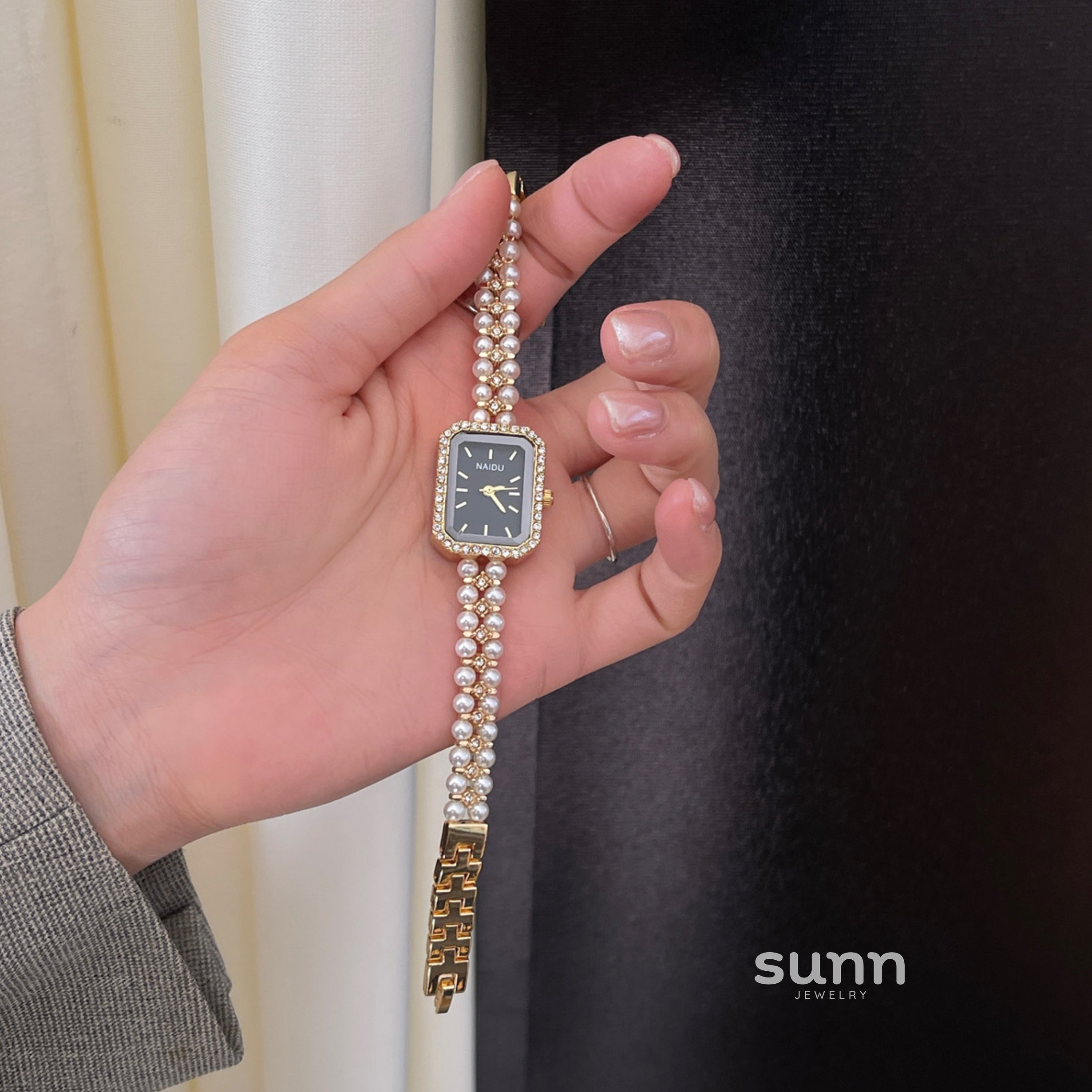 Siobhan Pearl Chain Watch [TCCEYQFJ]