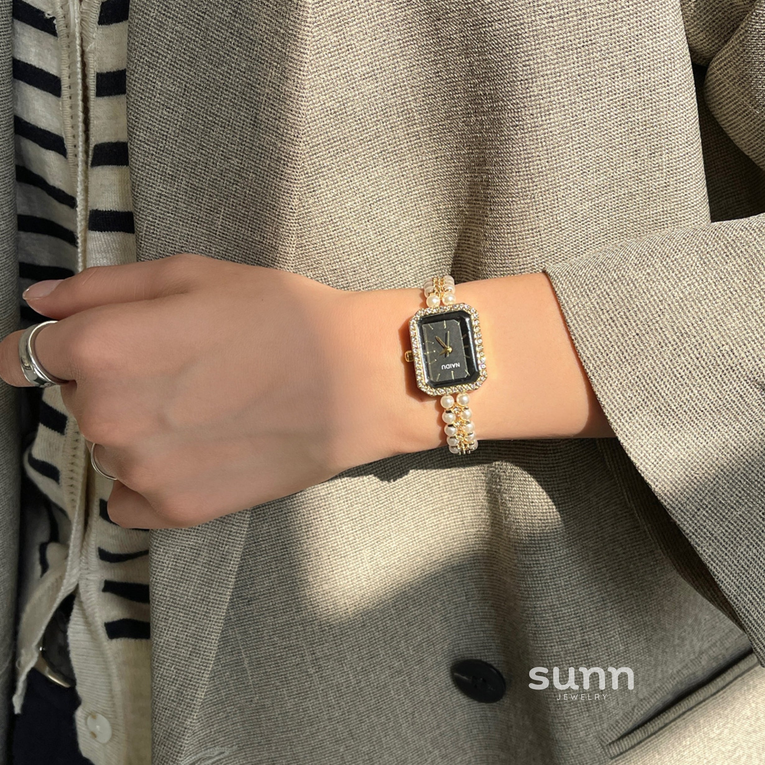 Siobhan Pearl Chain Watch [WL0D2ZX0]
