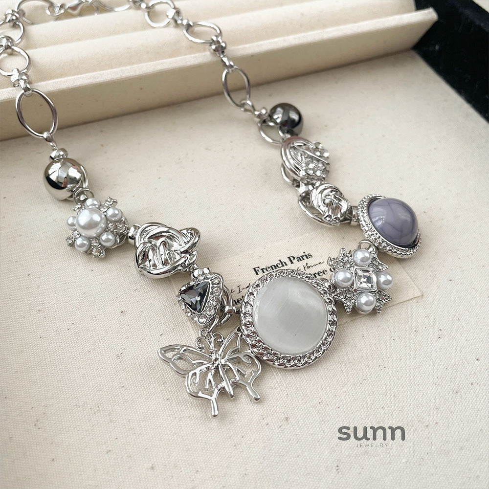 Sitara Butterfly Cat's Eye Choker [EQUTI4HT]