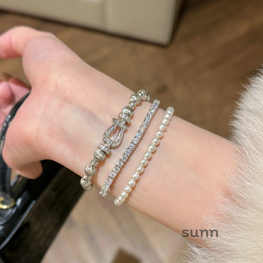 Skai Diamond Horseshoe Bracelet [1202SWGM]