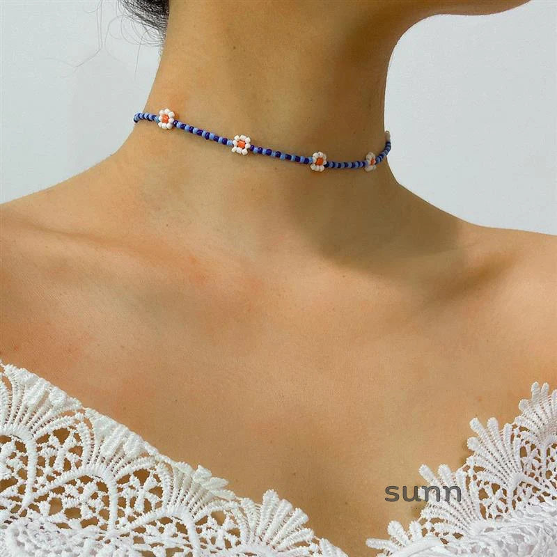 Skyla Floral Beaded Necklace