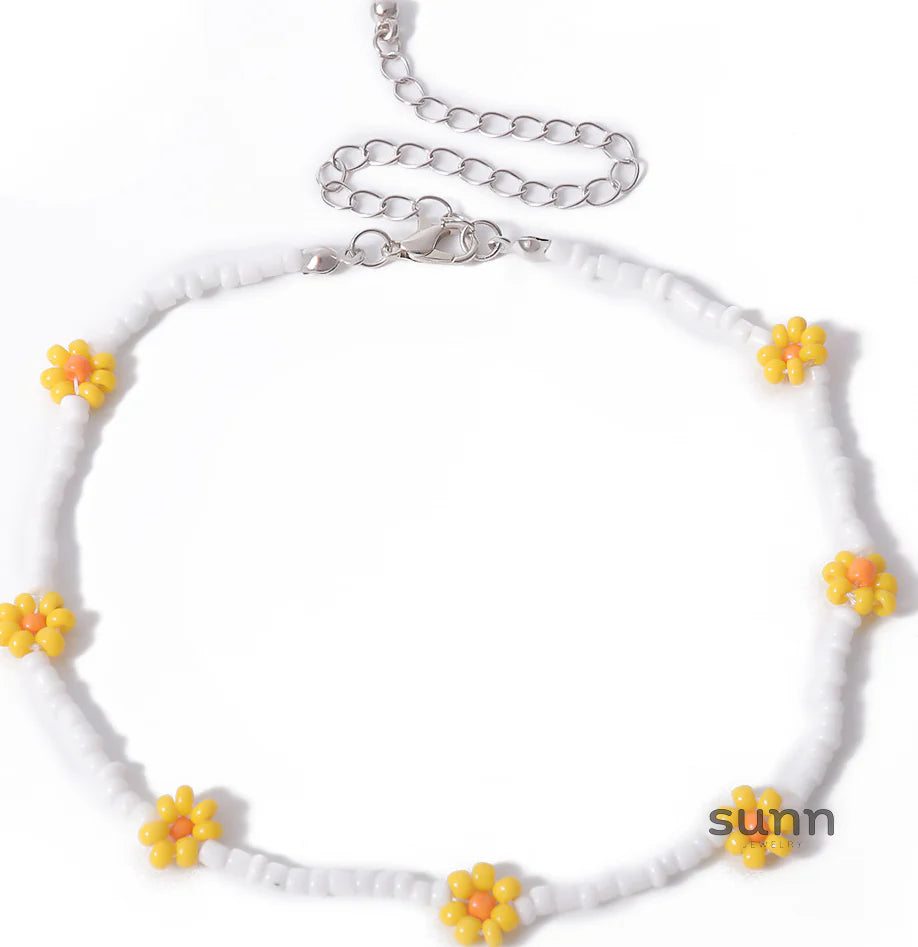 Skyla Floral Beaded Necklace