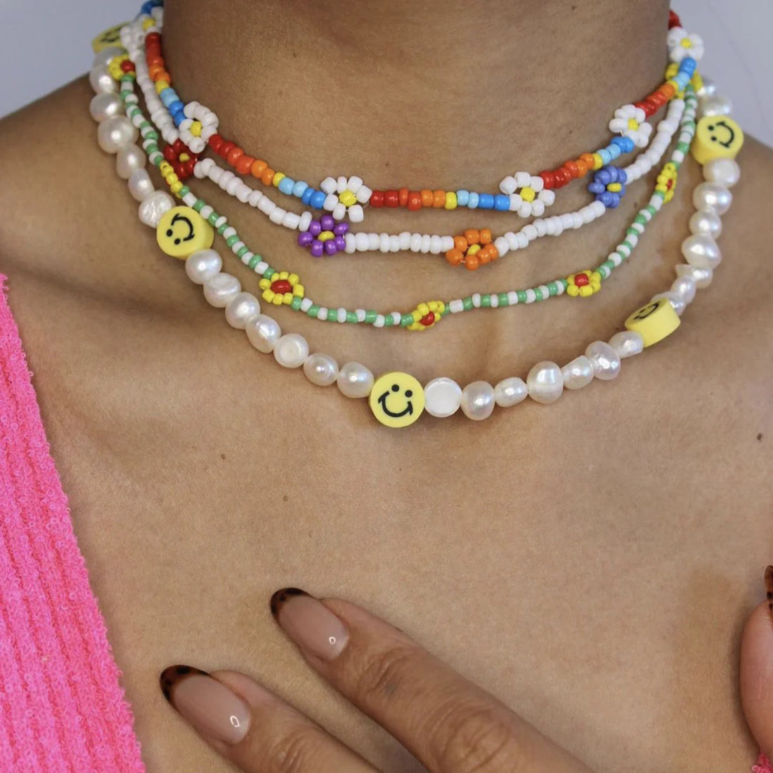 Skyla Floral Beaded Necklace