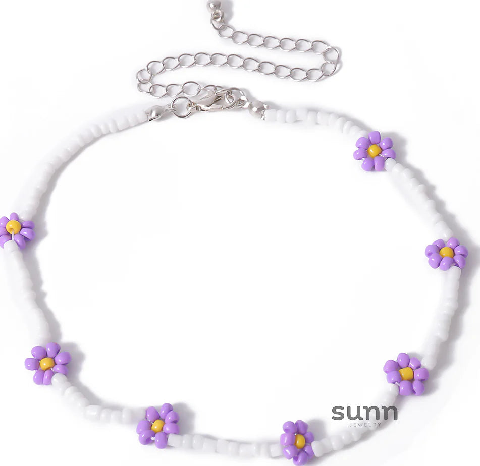 Skyla Floral Beaded Necklace