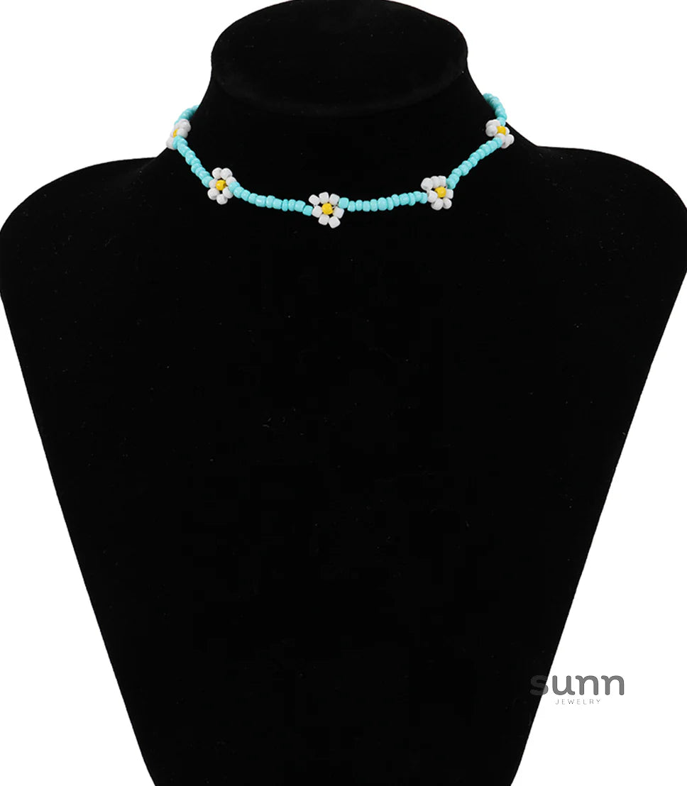 Skyla Floral Beaded Necklace