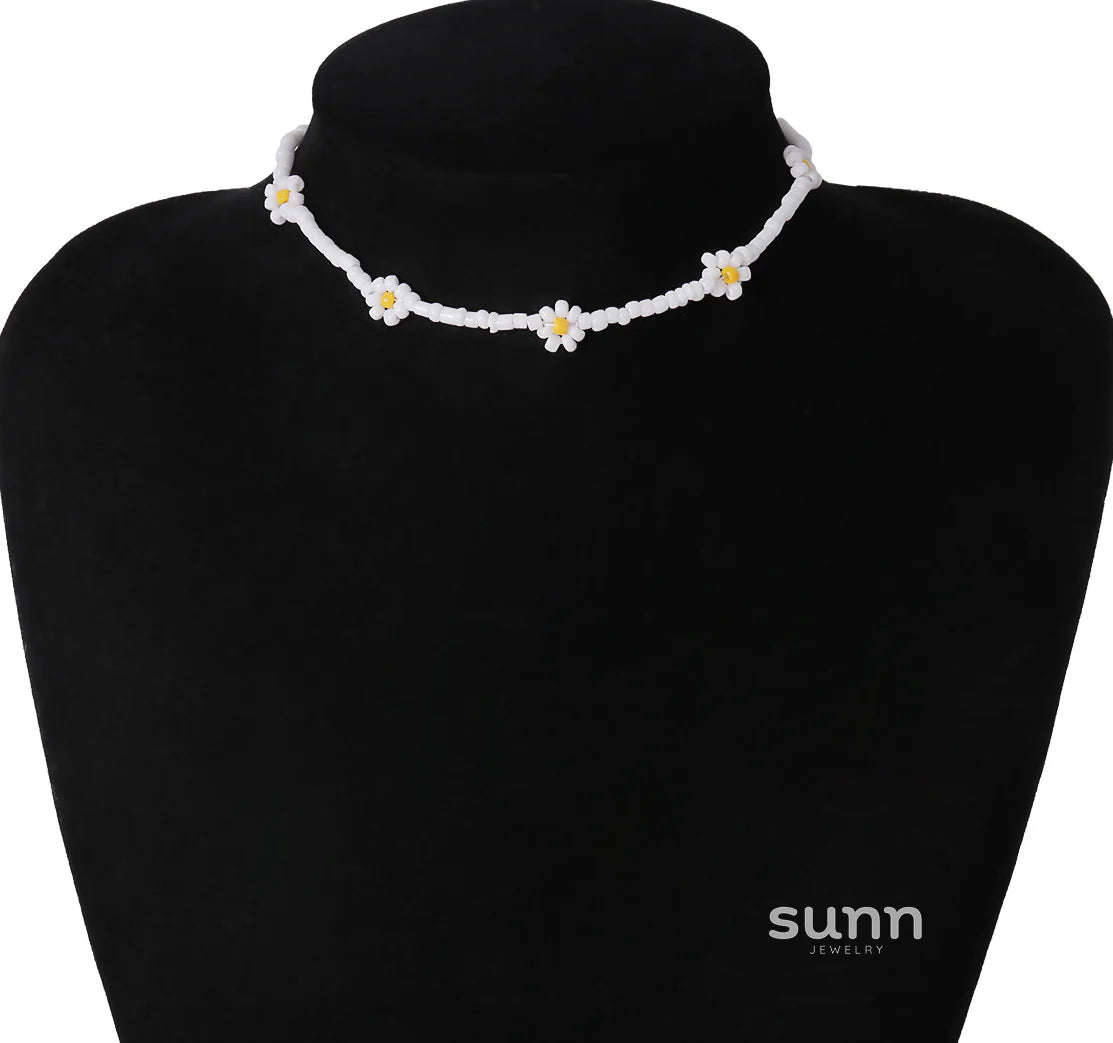 Skyla Floral Beaded Necklace