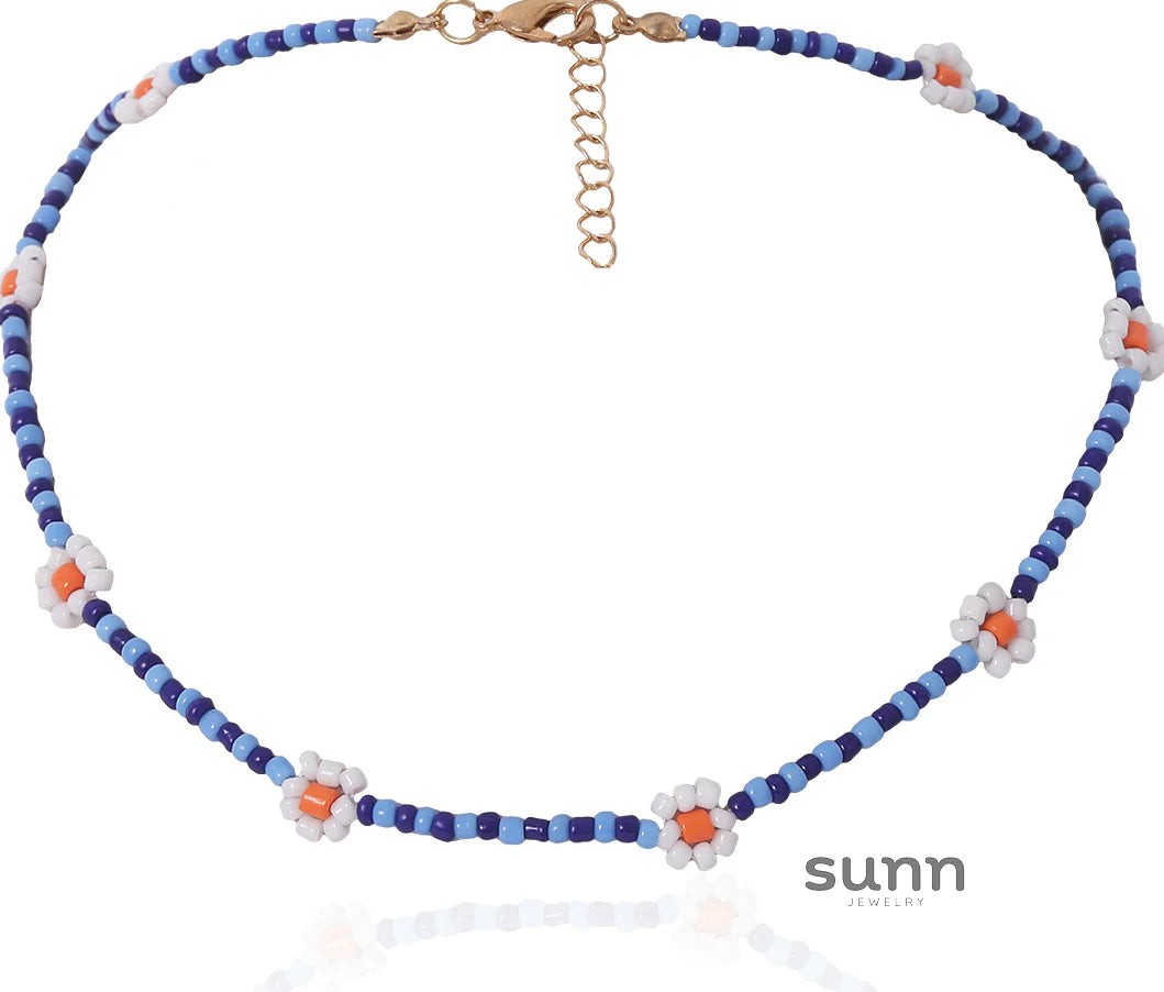 Skyla Floral Beaded Necklace