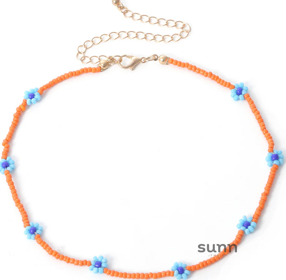 Skyla Floral Beaded Necklace