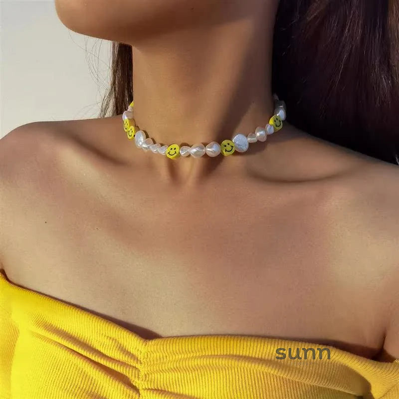 Skyla Floral Beaded Necklace