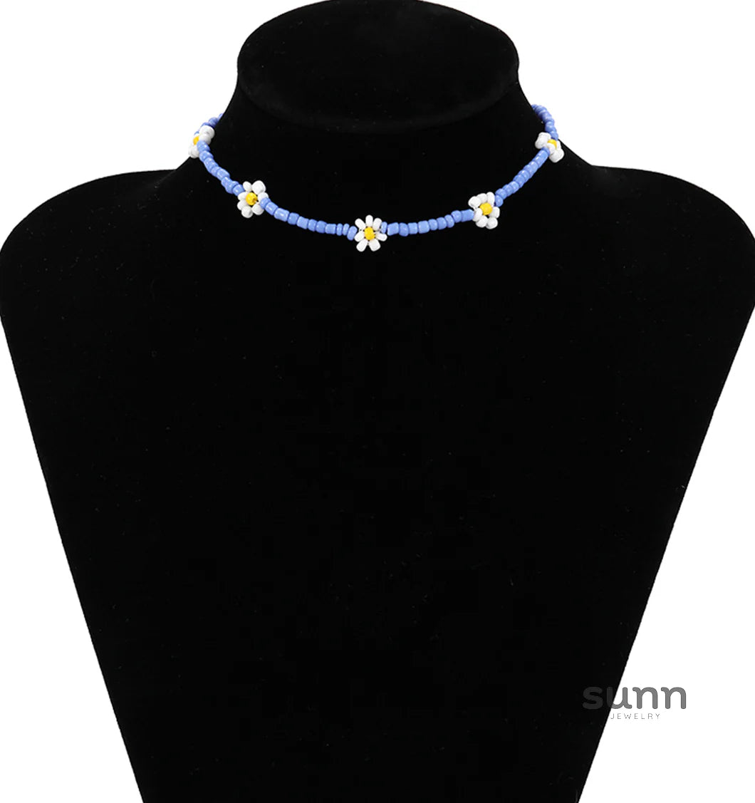 Skyla Floral Beaded Necklace