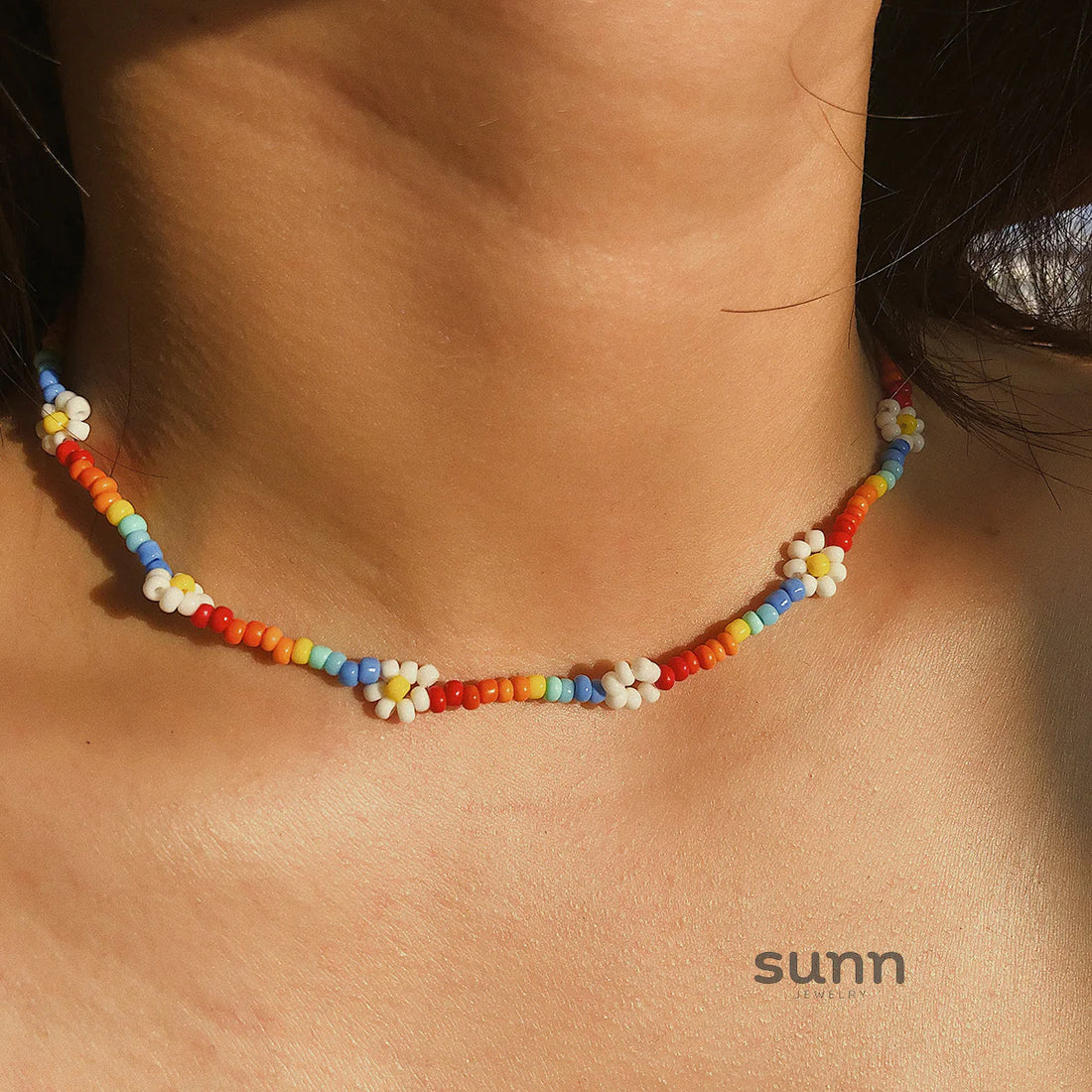 Skyla Floral Beaded Necklace