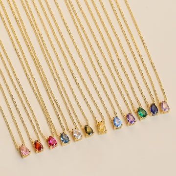 Skylan Birthstone Pendant Necklace [78G7K7EB]