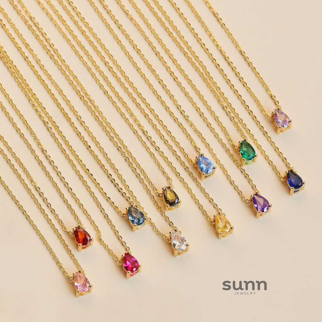 Skylan Birthstone Pendant Necklace [78G7K7EB]