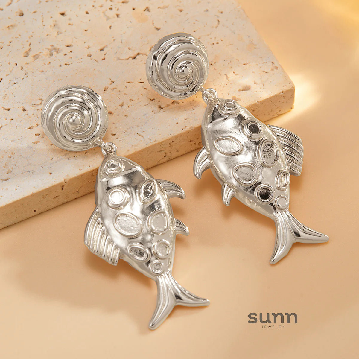 Skylin Fish Thread Stud Earrings
