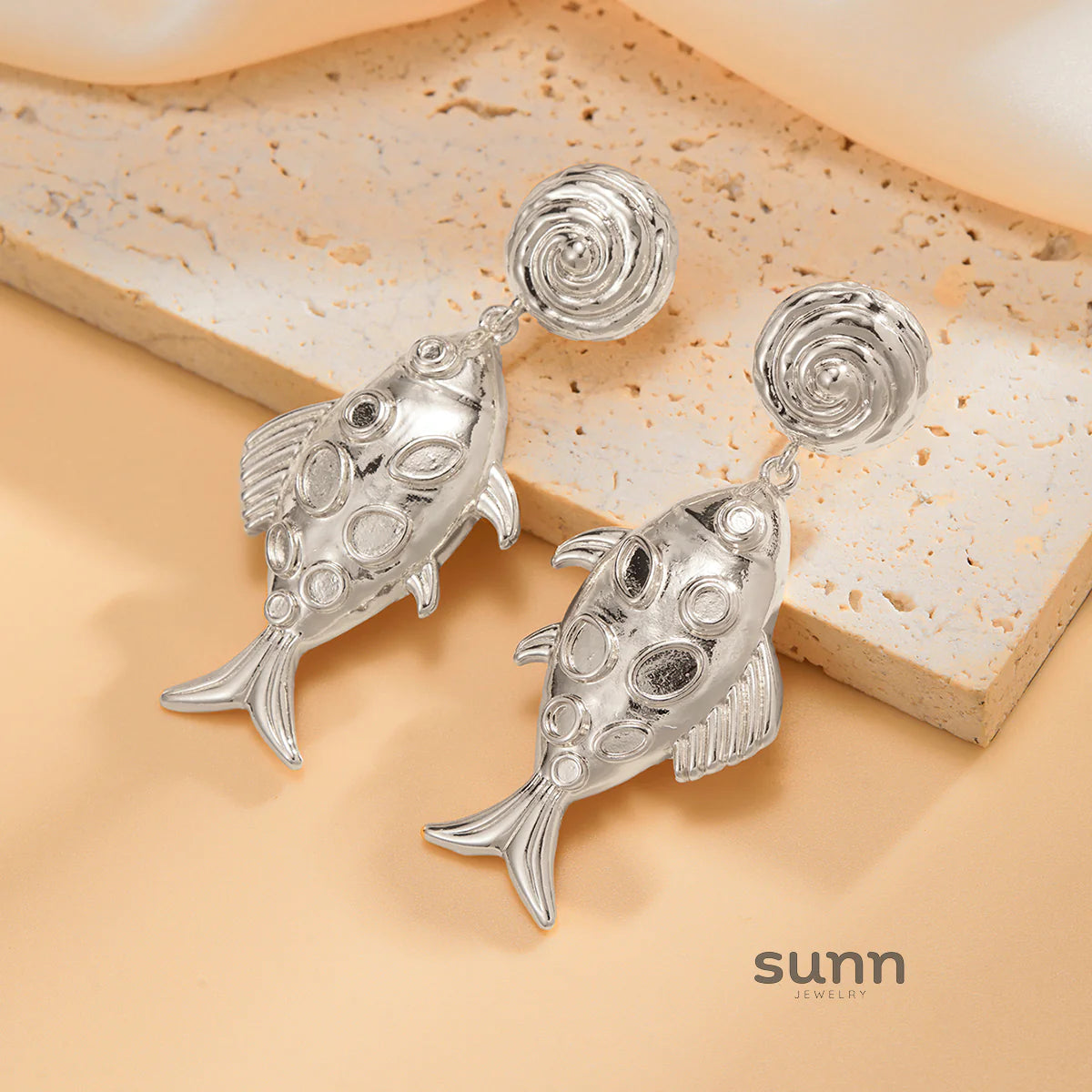 Skylin Fish Thread Stud Earrings