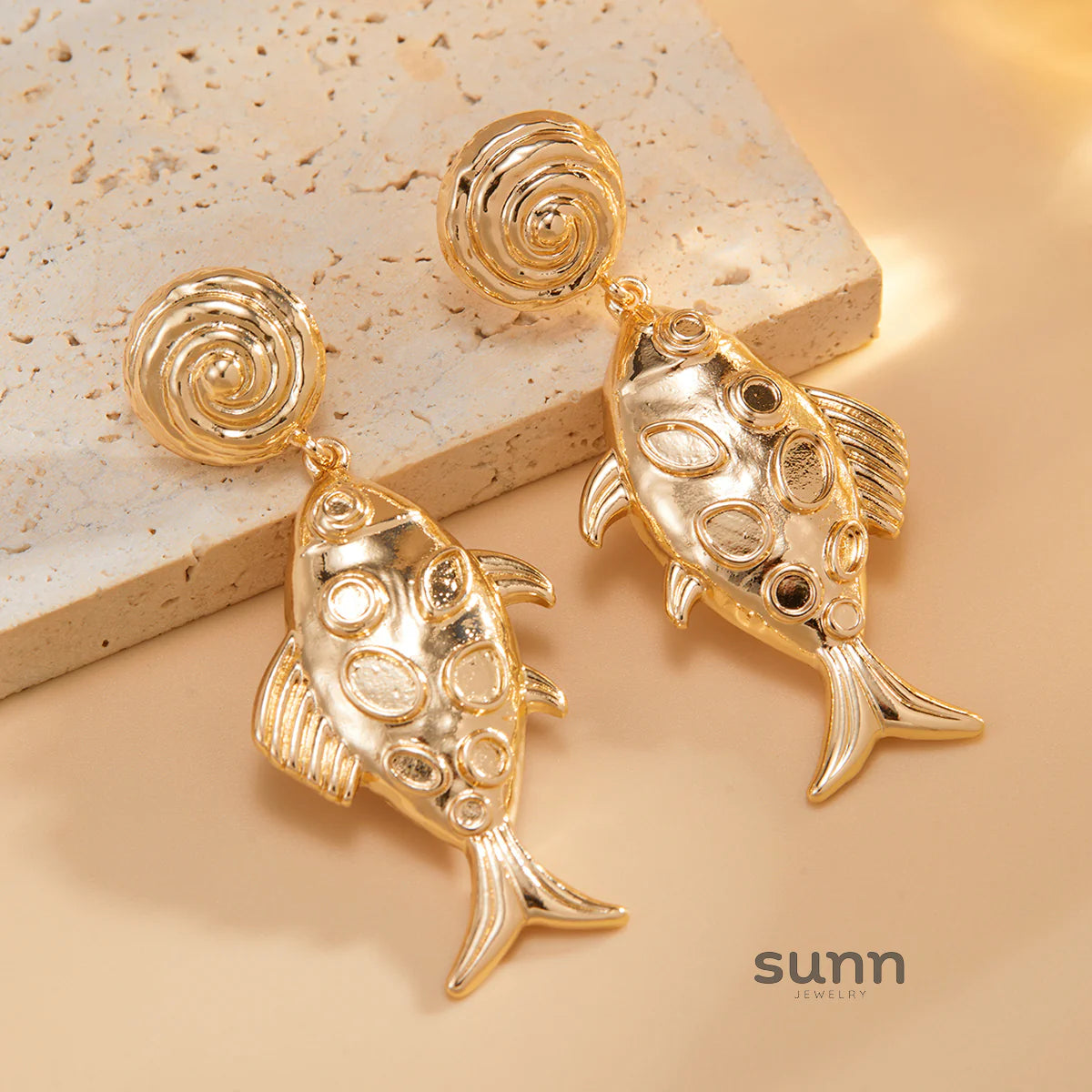 Skylin Fish Thread Stud Earrings