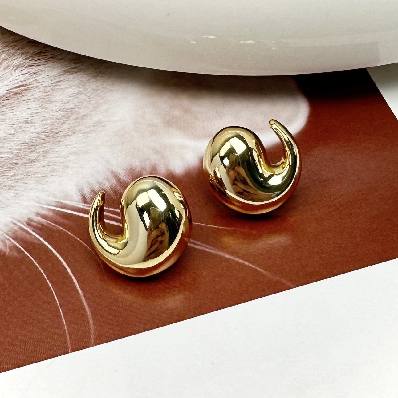 Skylyn Gold Tone Hoop Earrings [PRIHBC5B]