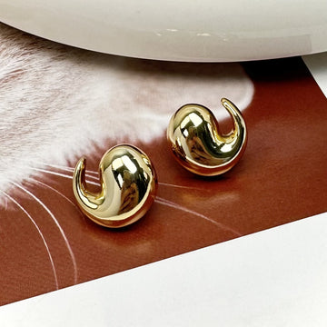 Skylyn Gold Tone Hoop Earrings [PRIHBC5B]