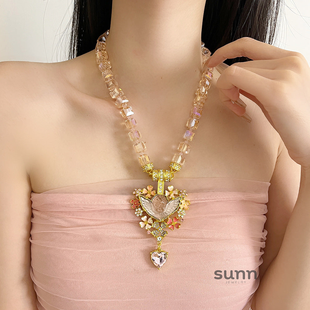 Sloan Beaded Angel Heart Necklace [NGQQYU0F]
