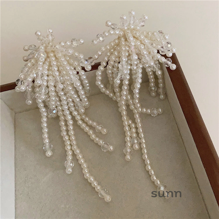 Sloan Elegant Pearl Blossom Earrings [XCT4KLFU]