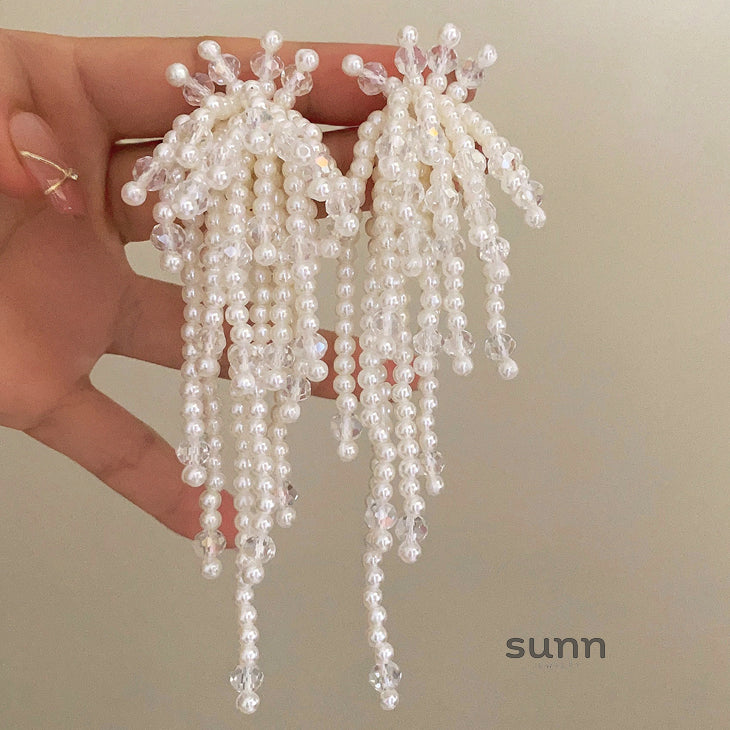 Sloan Elegant Pearl Blossom Earrings [FDHC7FTV]
