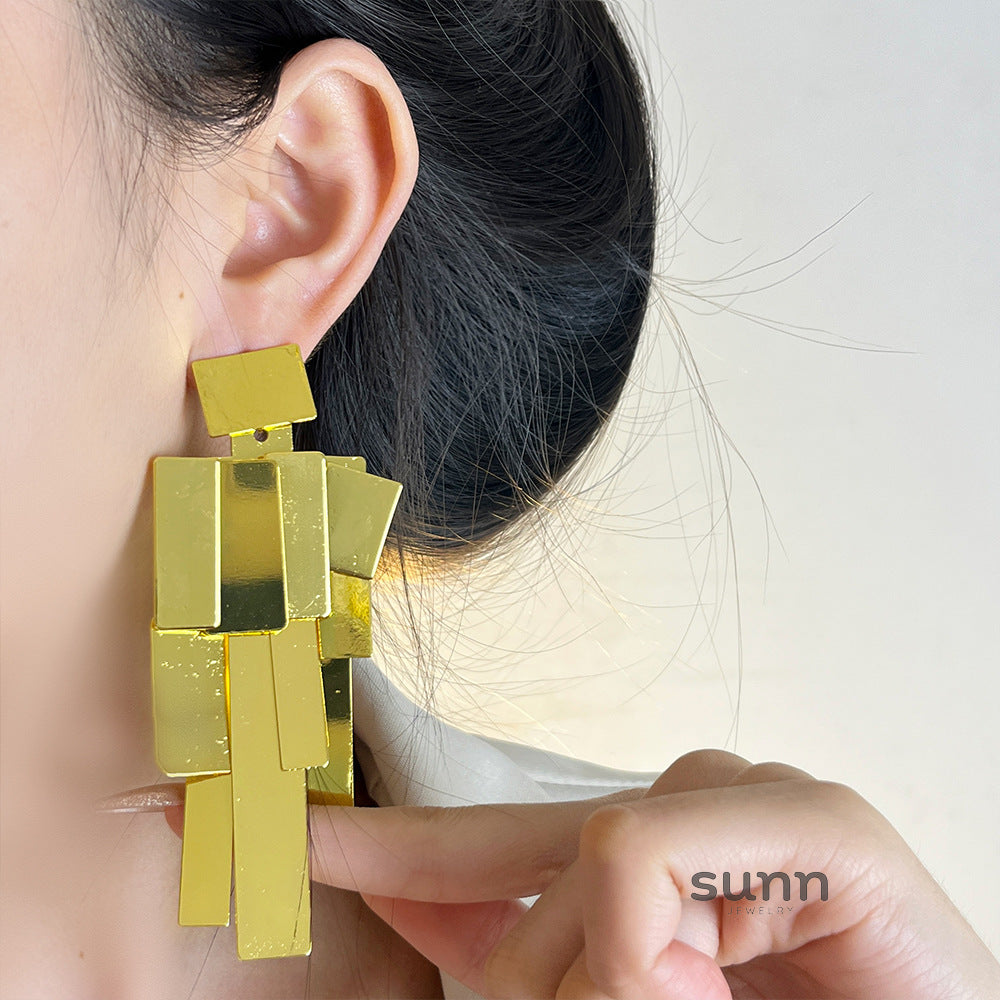 Sofiya Geometric Tassel Earrings [R7VYKC1U]