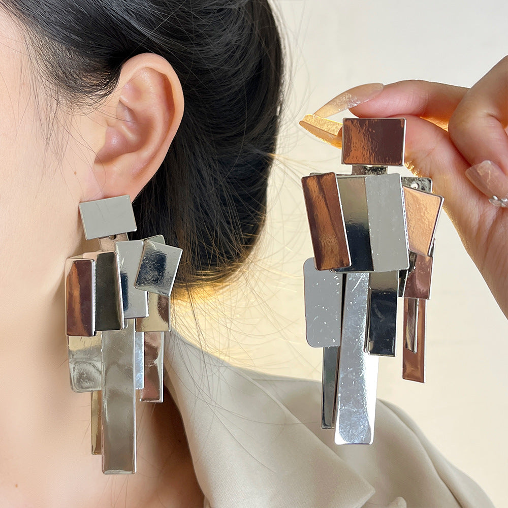 Sofiya Geometric Tassel Earrings [8R182IQ8]