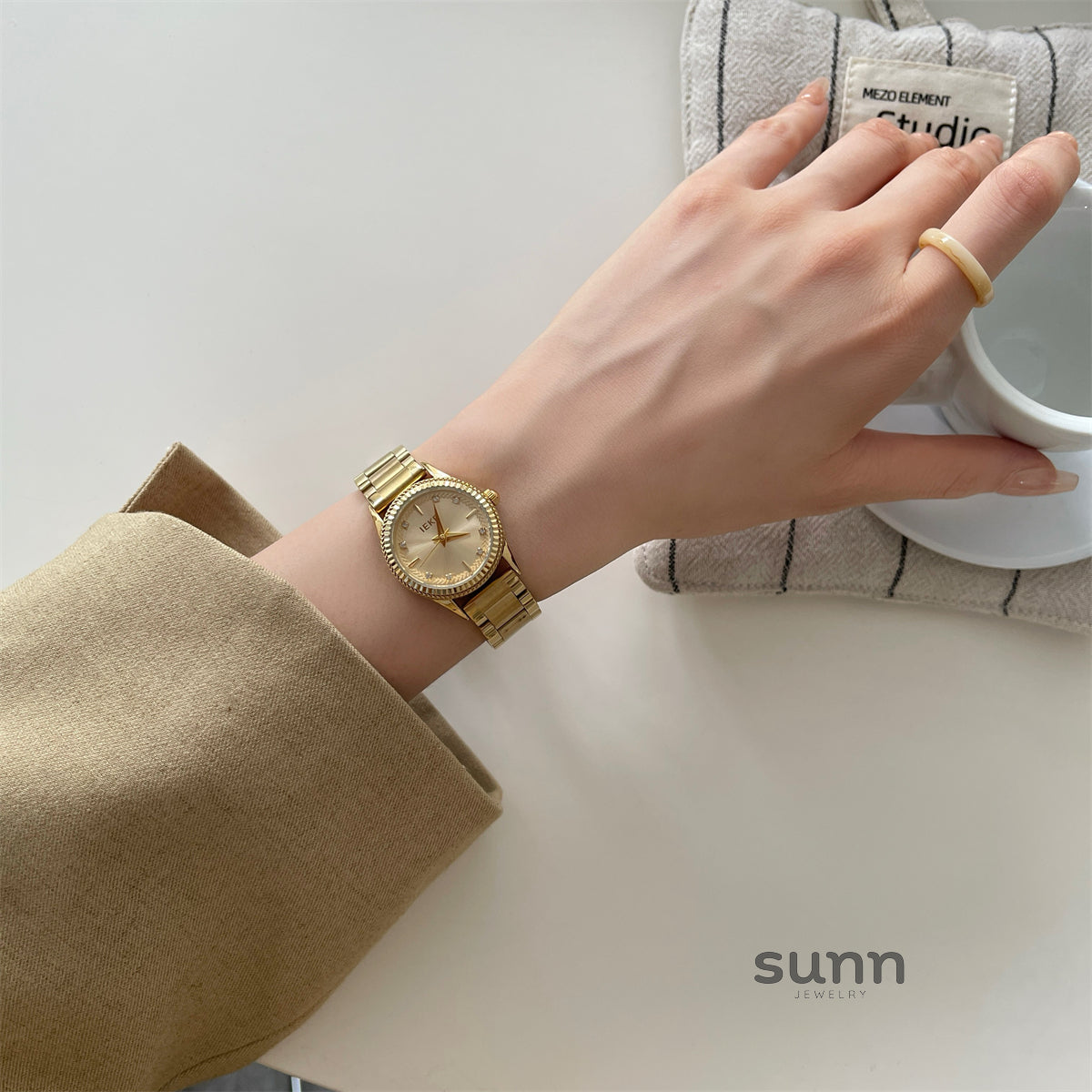 Solara Diamond Steel Watch [8DXOOYXR]