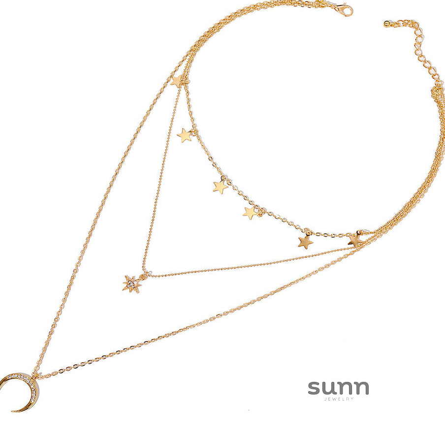 Solei Celestial Layered Necklace [YLR5SS7S]