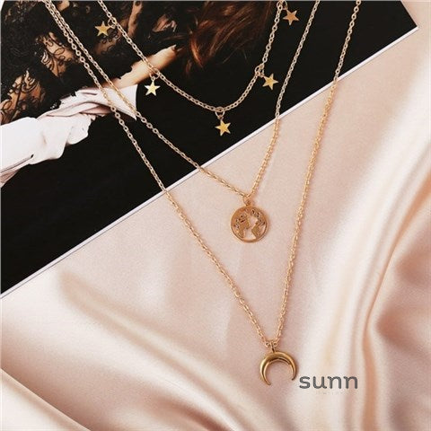 Solei Celestial Layered Necklace [TLKRPETS]