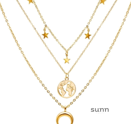 Solei Celestial Layered Necklace [4ZXB3B6J]