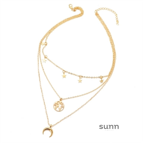 Solei Celestial Layered Necklace [SB42MM87]