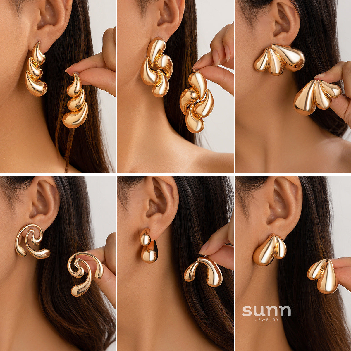 Sonora Glossy Drop Earrings [XSVU694E]