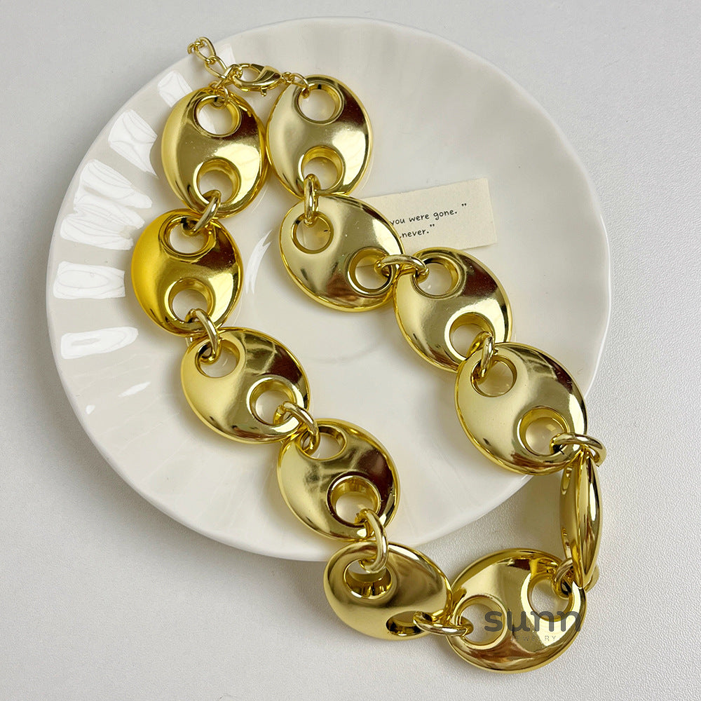 Sonya Chunky Pig Nose Necklace [OY23R64D]