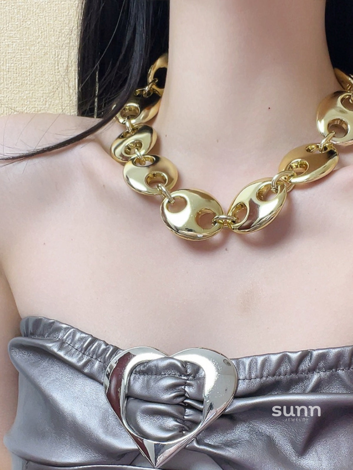 Sonya Chunky Pig Nose Necklace [8JT452B7]