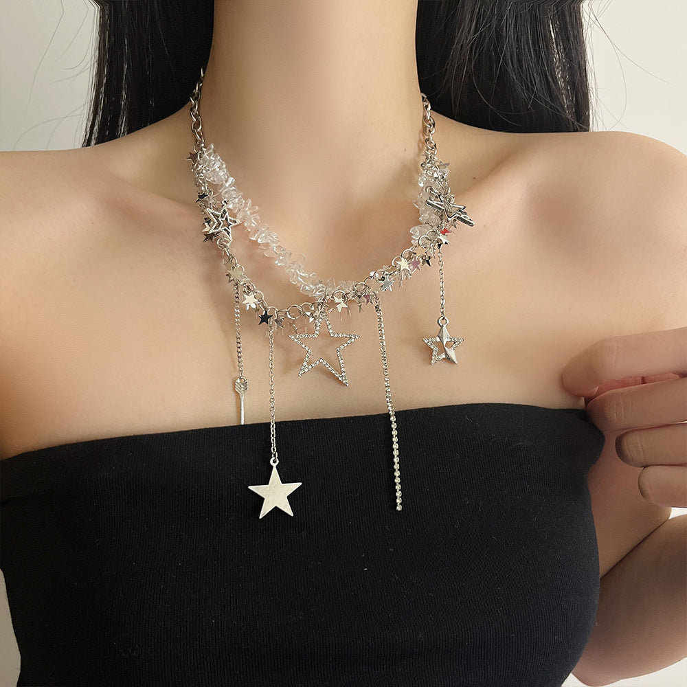 Srinika Glimmering Star Layered Necklace [RASNERQ1]
