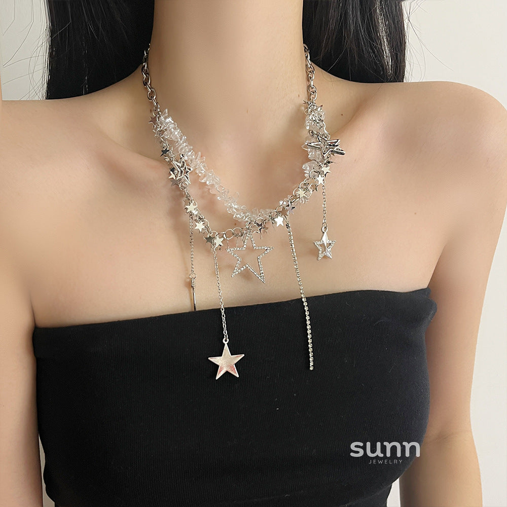Srinika Glimmering Star Layered Necklace [RASNERQ1]