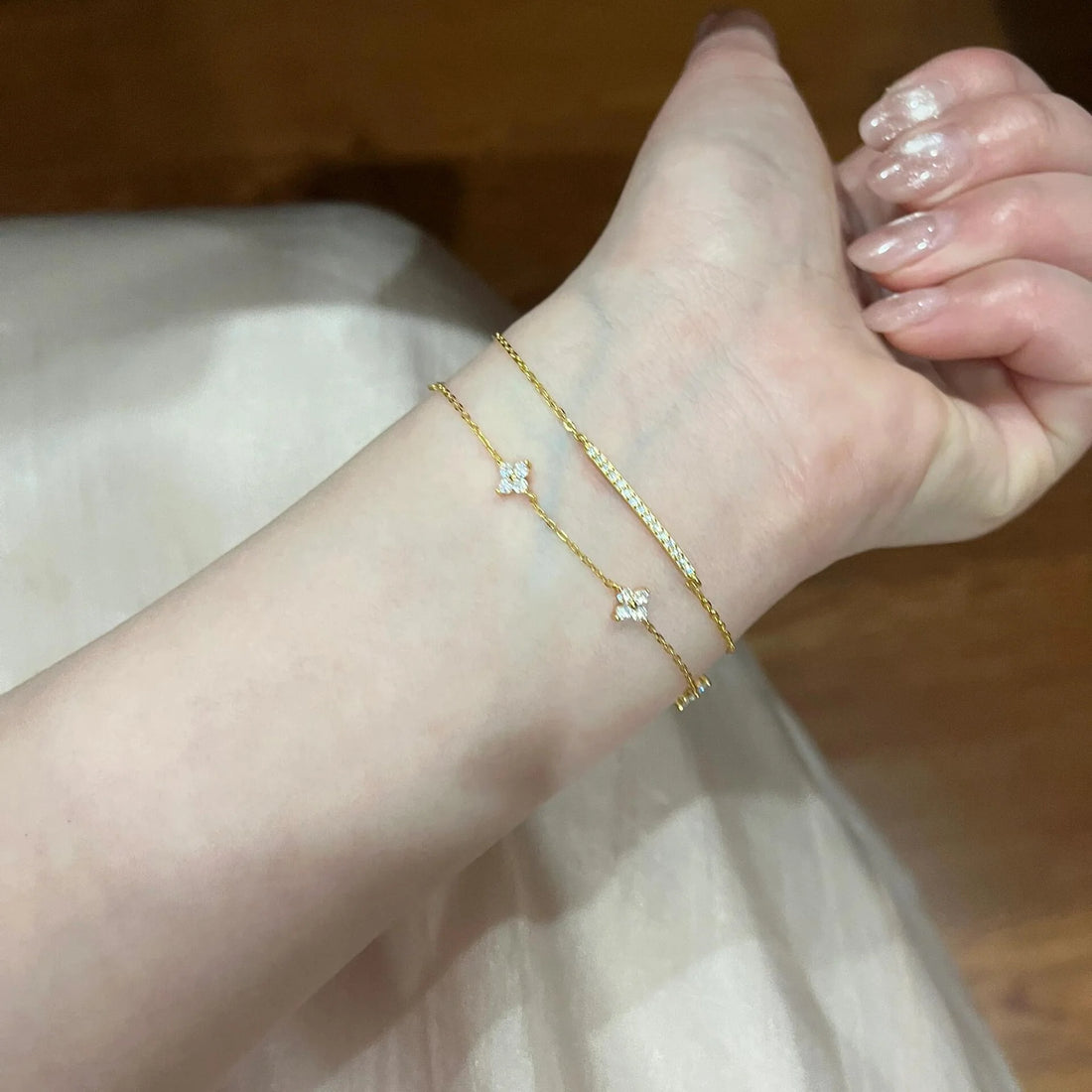 Stacy Sparkle Clover Bracelet