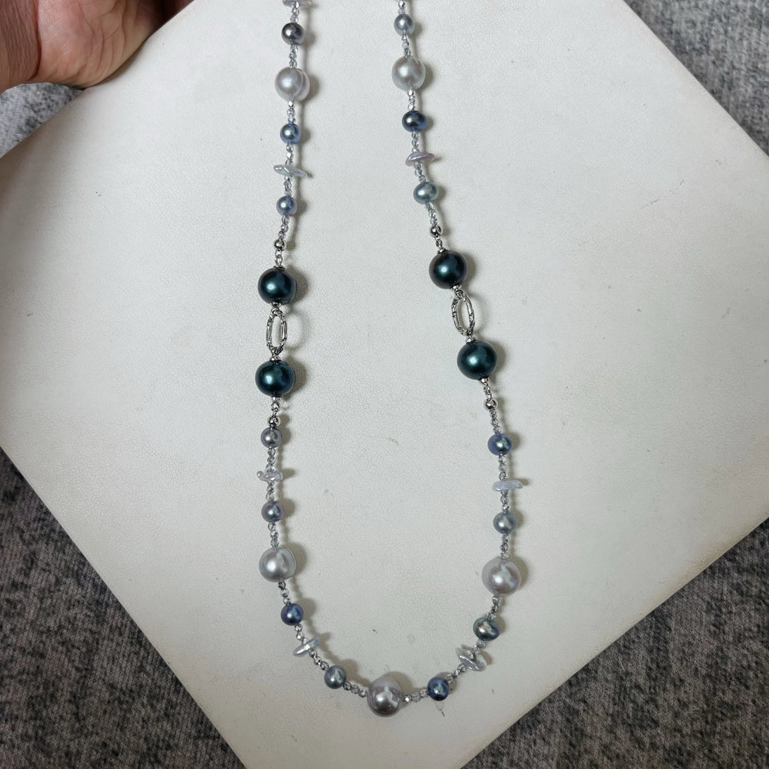 Starla Iridescent Baroque Pearl Necklace