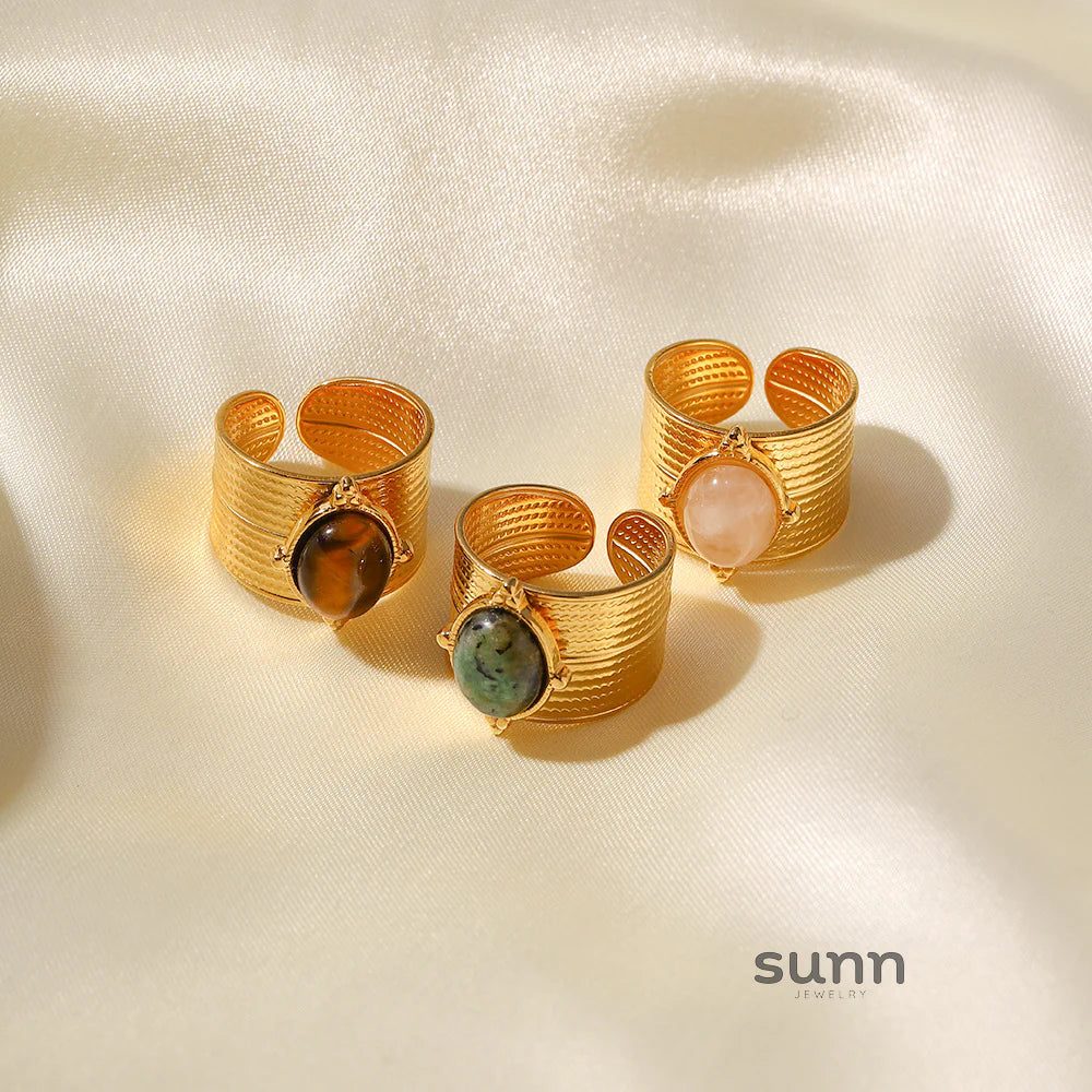 Stephania Bold Tiger Eye Ring