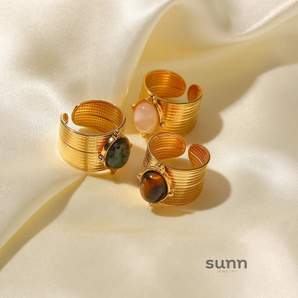 Stephania Bold Tiger Eye Ring