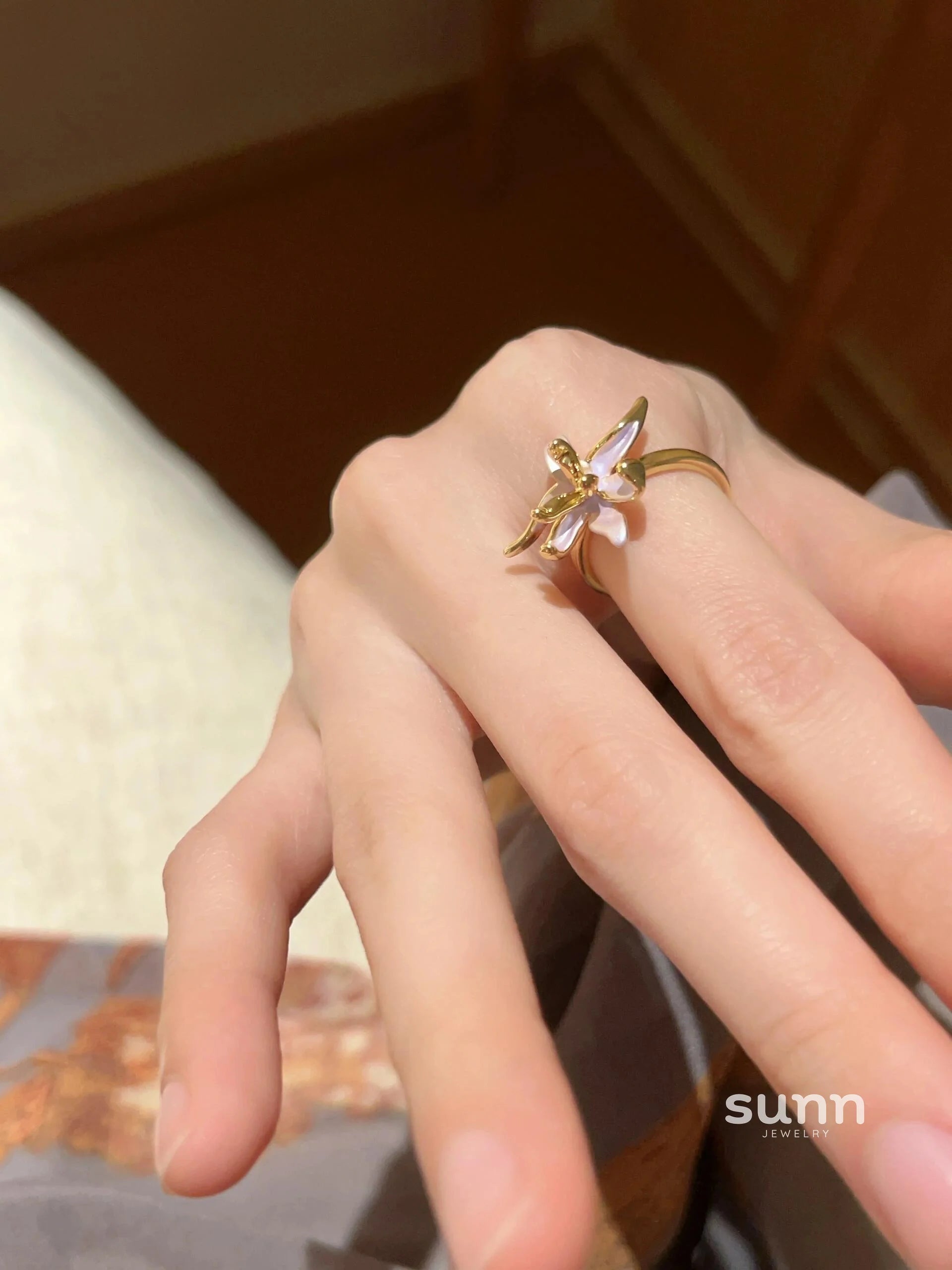 Stephanie Butterfly Enamel Ring
