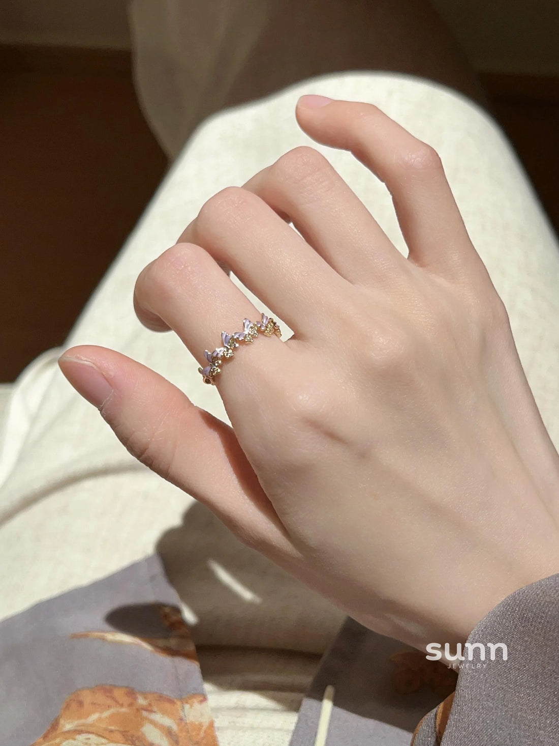Stephanie Butterfly Enamel Ring