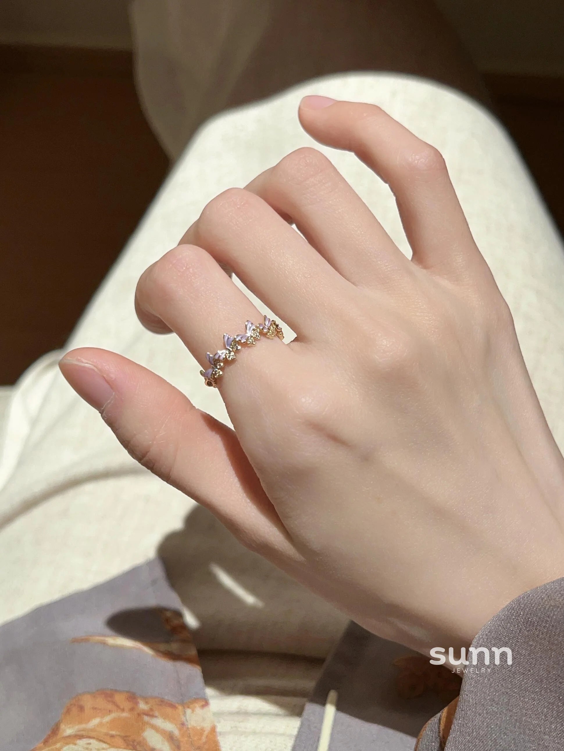 Stephanie Butterfly Enamel Ring