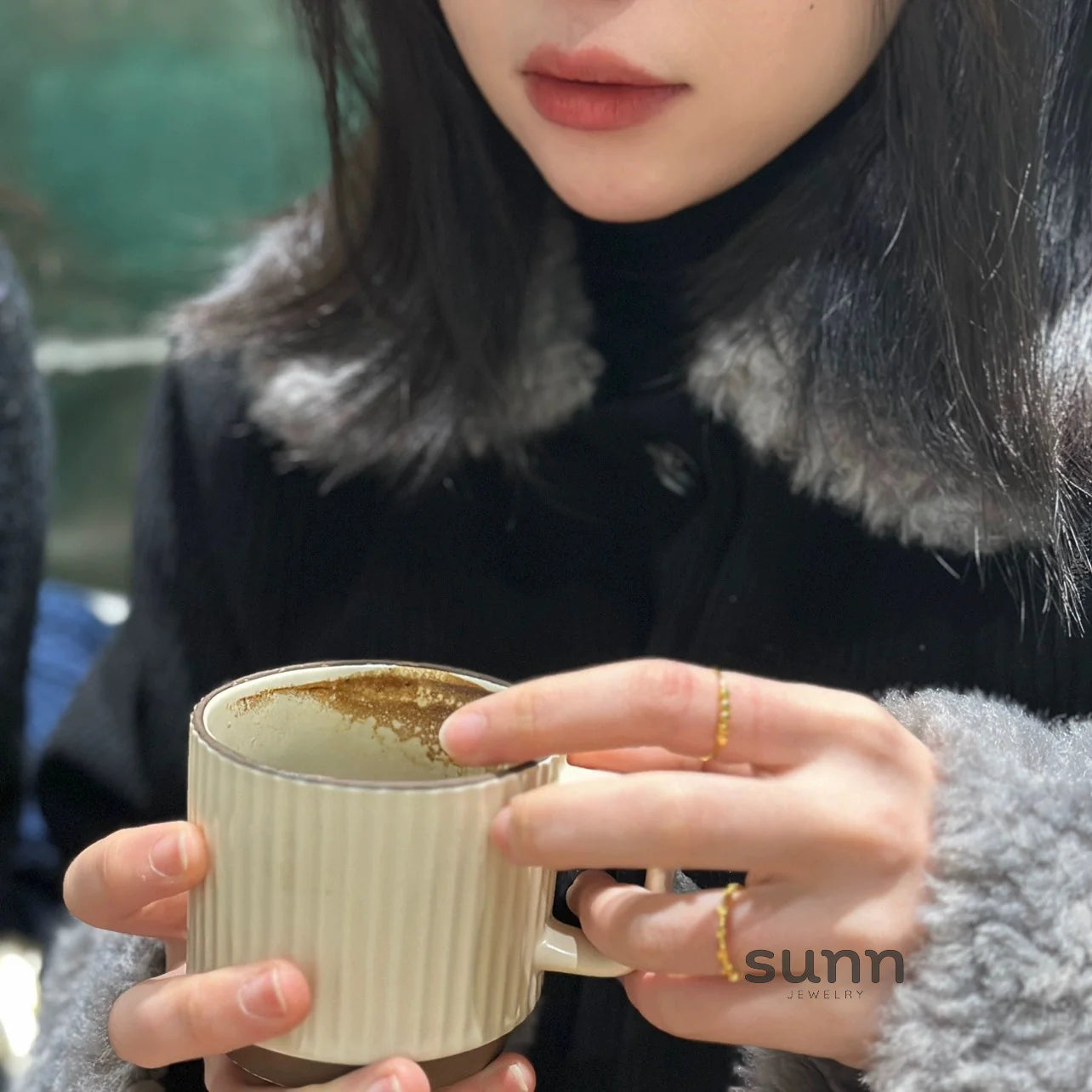 Stephany Sugar Cube Shimmer Ring
