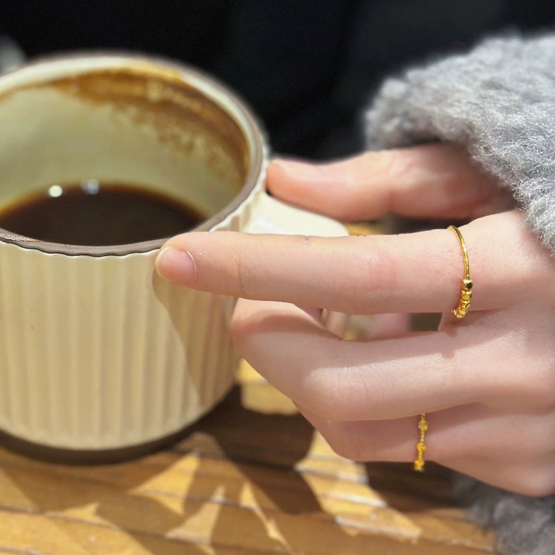 Stephany Sugar Cube Shimmer Ring